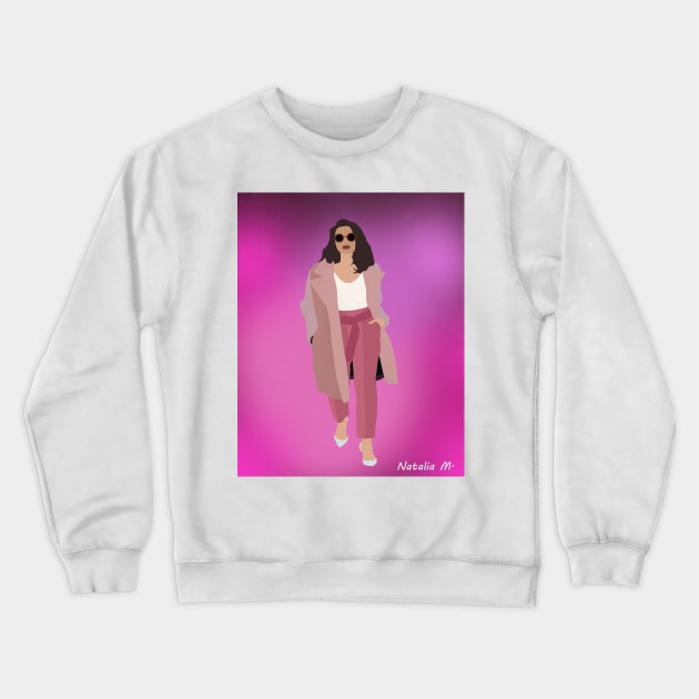 Pink outfit Crewneck Sweatshirt by nataliavxm
